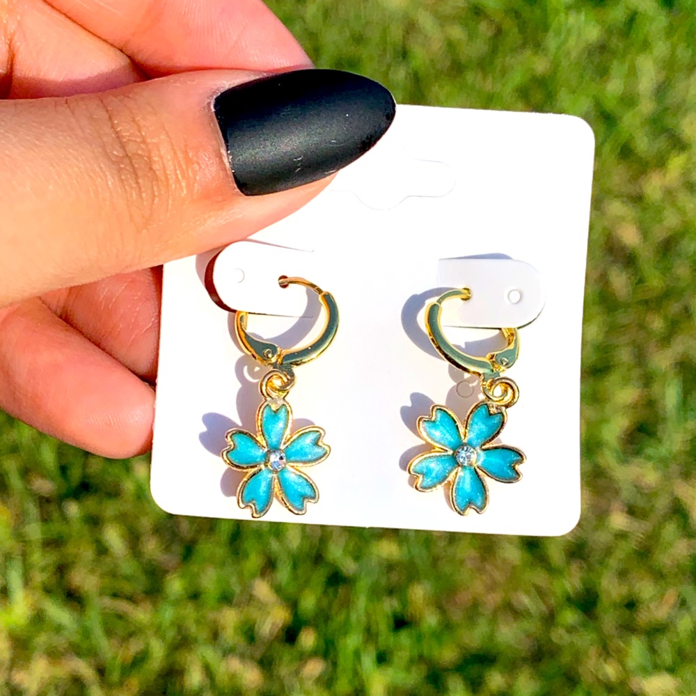 Light blue Cherry Blossom earrings